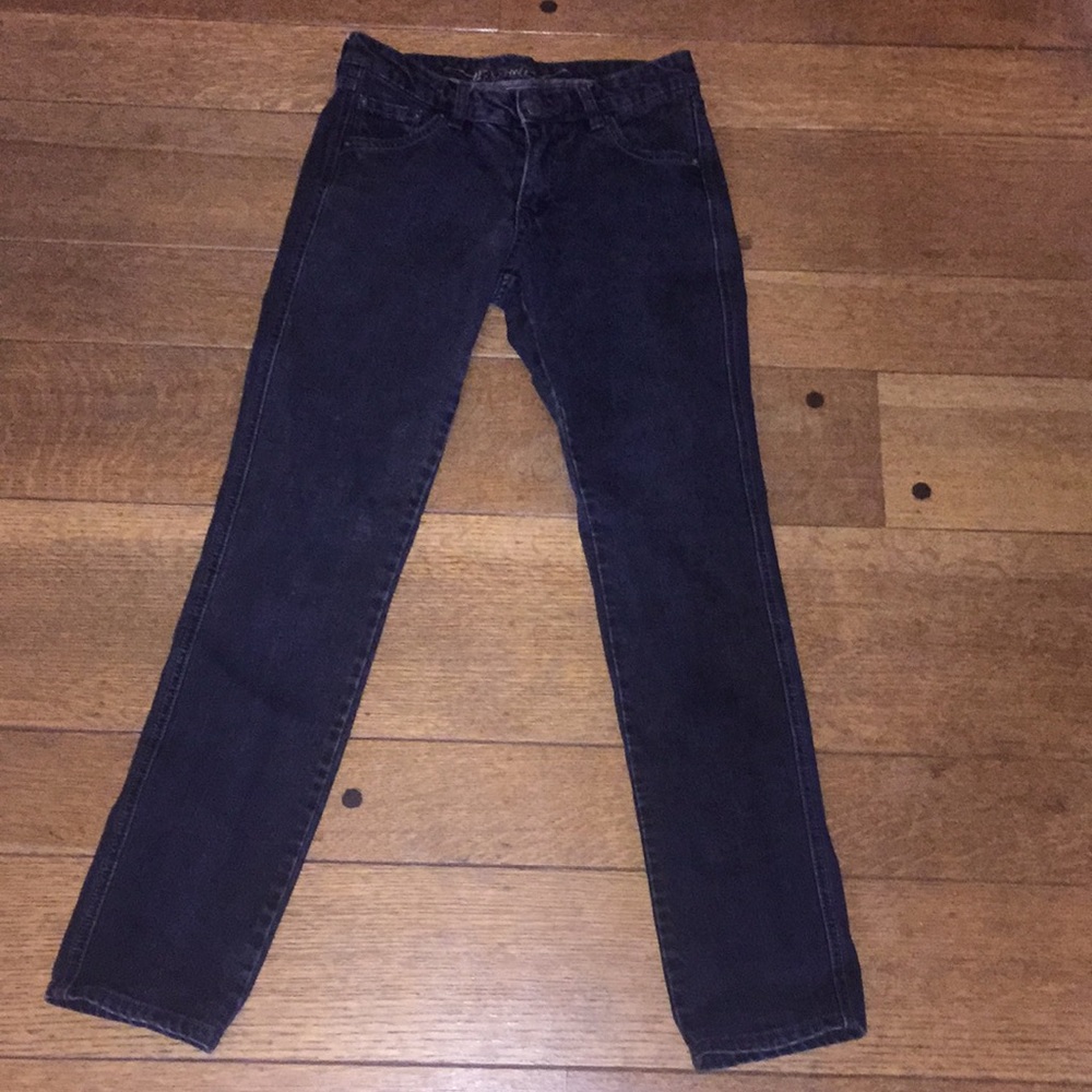 Black straight jeans